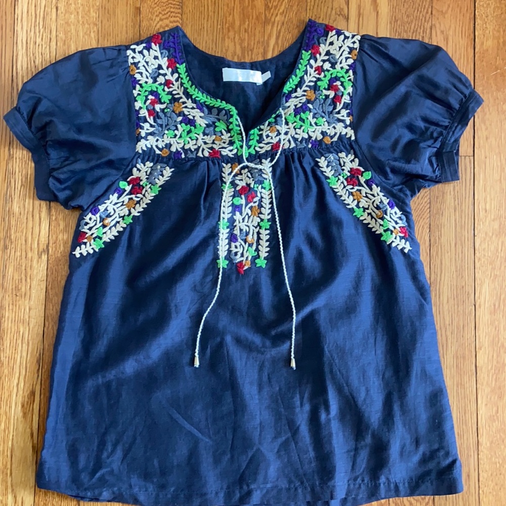 MM Couture Embroidery Boho Top